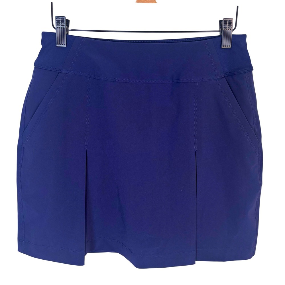 Callaway Golf Short Skirt Sz XS Navy Blue Opti Dri Pleated Pull On Tennis